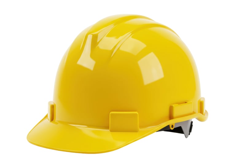 Isolated Yellow Hard Hat Construction Safety Equipment